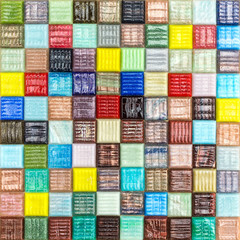 Panele Szklane Podświetlane  multicolored smalt for mosaic work as seamless background