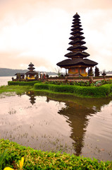 Fototapeta na wymiar Pura Ulun Danu Bratan, Hindu temple on Bratan lake, Bali, Indonesia..