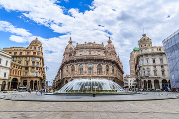 Piazza De Ferrari main square in Genoa