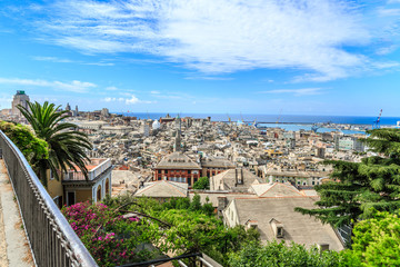 Genoa old city view