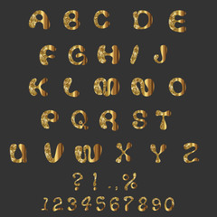 Naklejka premium Glitter Alphabet Custom Characters Cute Font Comic Letters
