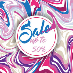 Obraz premium Seasonal Sale Banner Poster, Retro Flyer 