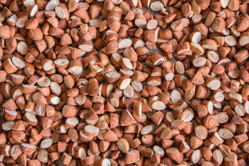 Pile of almonds as background