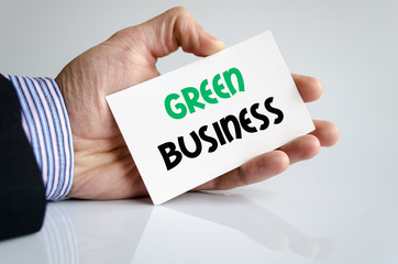Green business text concept