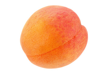 Apricot fruit on white