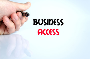 Business access text concept