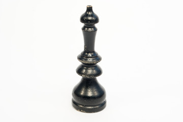 Fototapeta na wymiar Old wooden chess piece