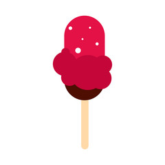 Popsicles icon in flat style isolated on white background. Sweets symbol
