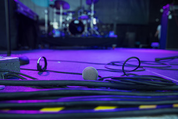 Microphone on stage