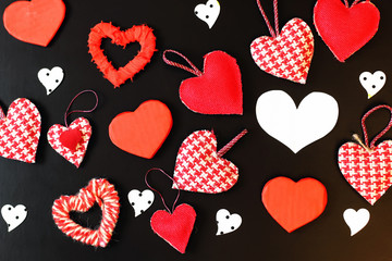 heart shape on black background