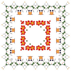 Fototapeta premium Floral frame for making wedding invitations and holidays. Cherry blossoms.