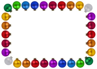 Weihnachtskugeln Weihnachten Dekoration Rahmen Textfreiraum Copy