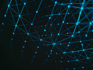 Futuristic virtual technology background, Fiber virtual optic cables, fibre connection, telecomunications concept, digitally generated image.