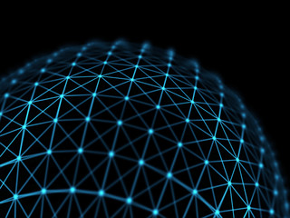 Futuristic virtual technology background, Fiber virtual optic cables, fibre connection, telecomunications concept, digitally generated image.