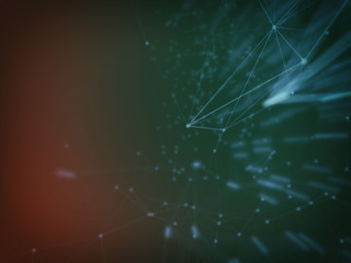 Futuristic virtual technology background, Fiber virtual optic cables, fibre connection, telecomunications concept, digitally generated image.