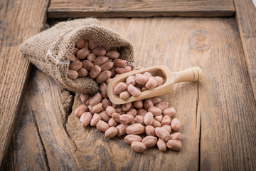 Peanut in sacks