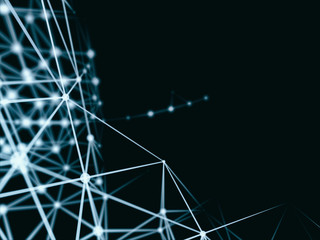 Futuristic virtual technology background, Fiber virtual optic cables, fibre connection, telecomunications concept, digitally generated image.