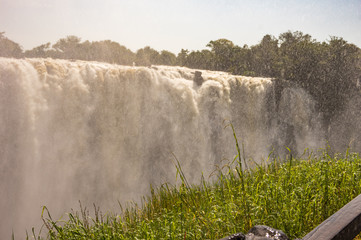 The Victoria Falls is the largest waterfall in the world and is a world heritage landmark