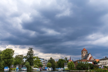 Obraz premium Mühlendamm Rostock