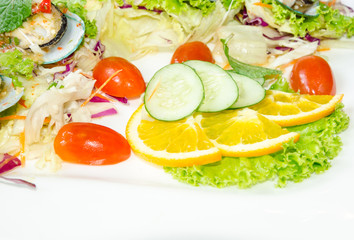 Spicy mussels  spicy salad / New Zealand