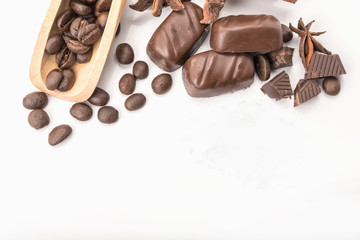 Delicious chocolates and spices