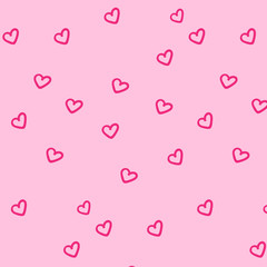 Pink Valentine Background with Heart Shape