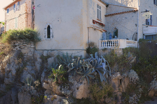 Typical architectural details in Provencal style. Antibe - one of the most known resorts of the French Riviera