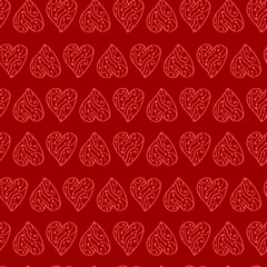 Obraz na płótnie Canvas Seamless pattern with hearts. 