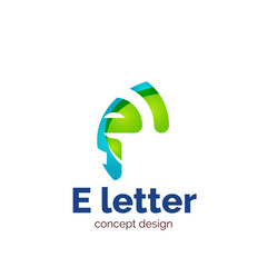 Vector letter concept logo template, abstract business icon