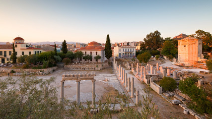 Fototapeta premium Remains of the Roman Agora and Tower of Winds in Athens, Greece.