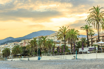 Naklejka premium Seashore promenade in Menton