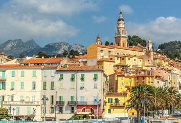 Naklejka premium Riviera town Menton view