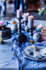 table set for meal