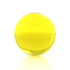 透明な球体のイラストCG