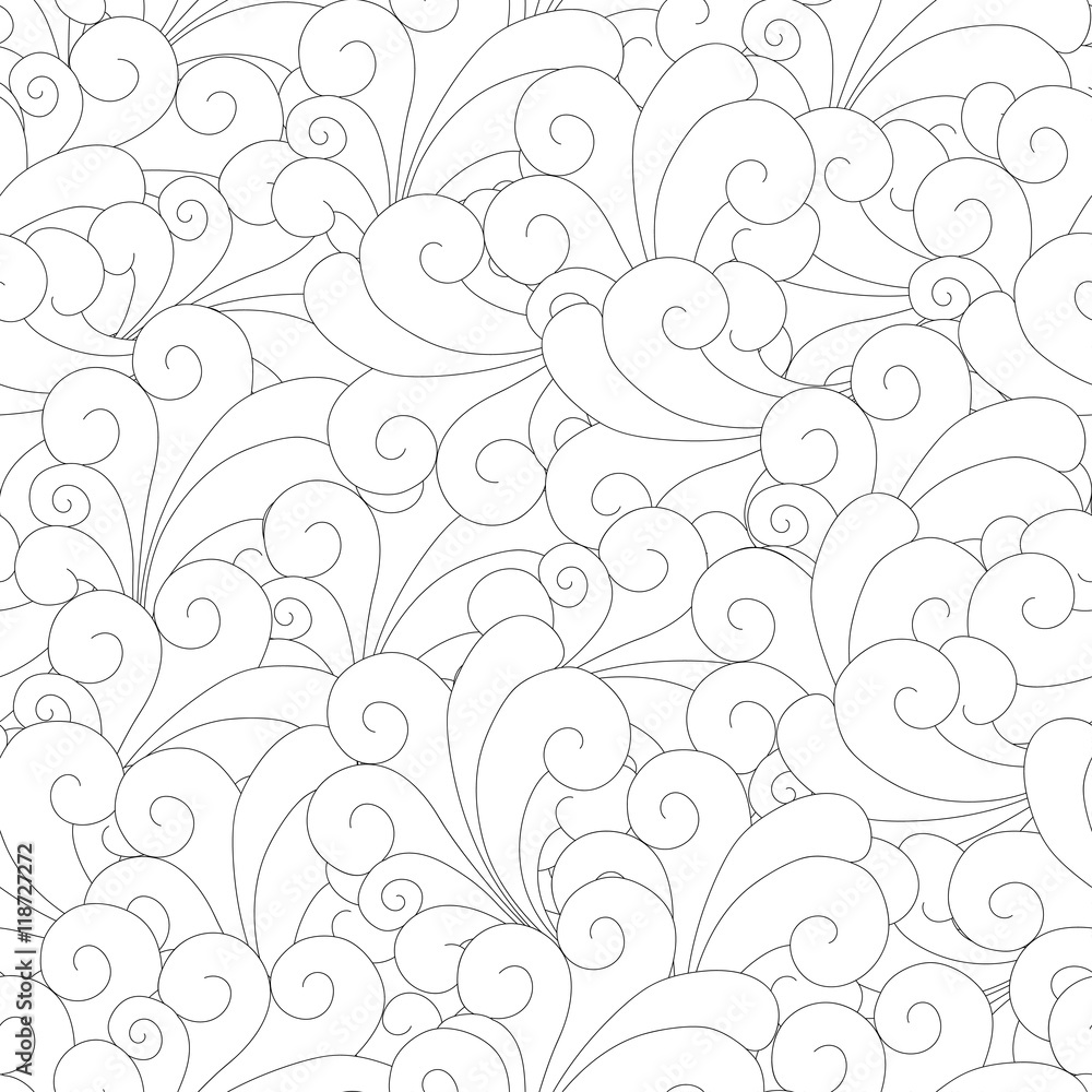 Poster seamless unusual pattern with waves.