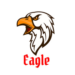 Eagle vector emblem. Hawk graphic symbol