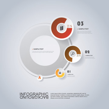 Circle Infographic Design with Pie Chart
