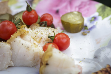 Fresh crop snack with fresh vegetables