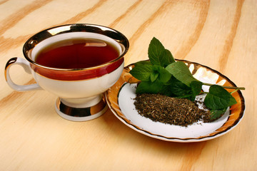 Mint mentha pulegium tea