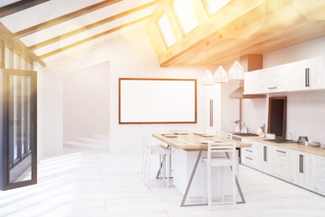 Sunlit kitchen interior
