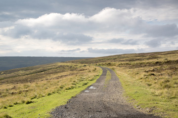 Fototapeta na wymiar Track on North York Moors; England