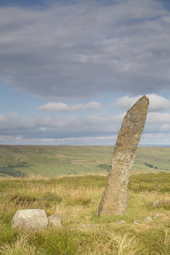 Standing Stone On North York Moors; England