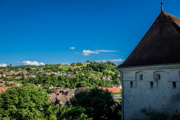 Fototapeta premium Ironsmiths' Tower in Sighisoara town in Romania