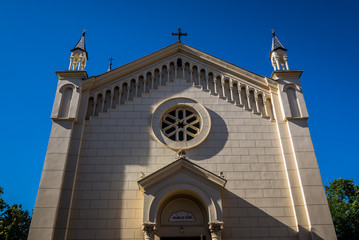 Saint Joseph's Roman Catholic Church in Sighisoara town in Romania
