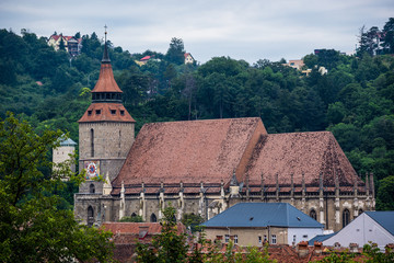 Fototapeta na wymiar Gothic style Black Church in Brasov city in Romania
