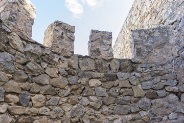battlements, fortress and castle of Consuegra in Toledo, Spain.