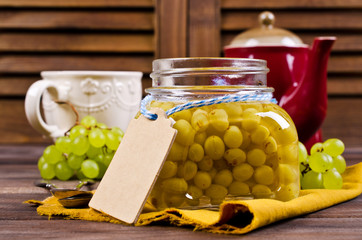 Jam of green grapes