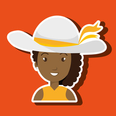 traveler woman tourist icon vector illustration design