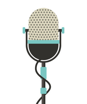 Microphone Retro Isolated Icon