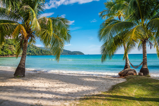 Beautiful tropical island beach, Koh Kood island Thailand - Travel summer holiday vacation concept.